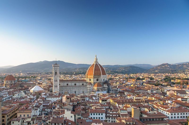 Fotografía aérea de la Catedral de Florencia